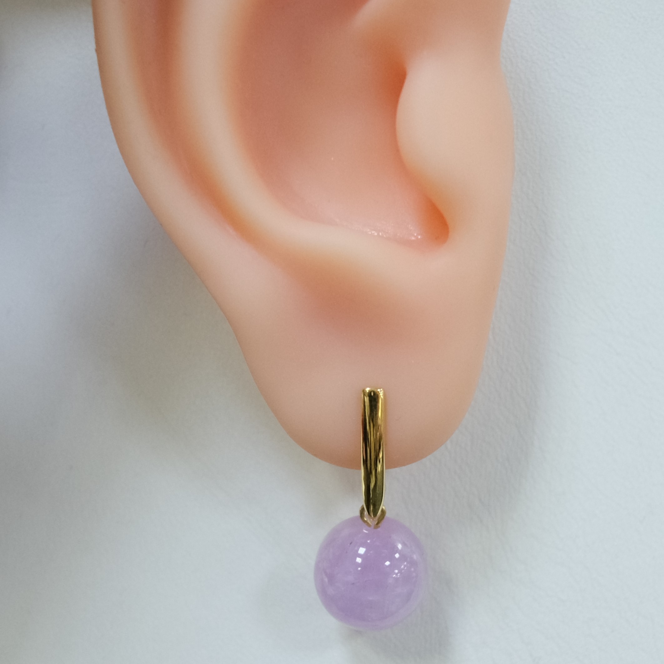 Серебряные серьги с кунцитами